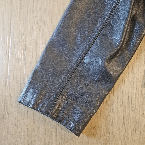 Vintage Cayenne Women's Classic Leather Jacket - Black Size S - Picture 10 of 15